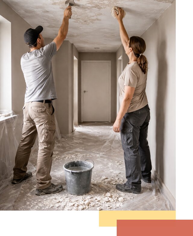 Удаление побелки с потолка в Сосновоборске — быстро и аккуратно