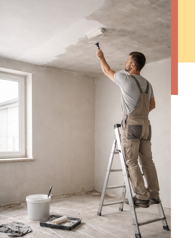 Грунтовка потолка в Сосновоборске от 2586 руб. — быстро и недорого | ОТДЕЛОЧНИК-Ссб