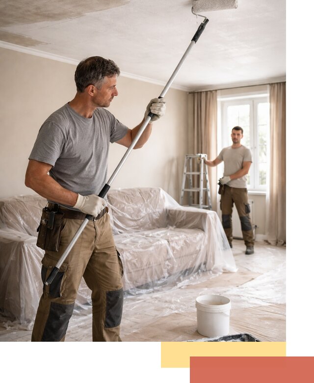 Грунтовка потолка в Сосновоборске — подготовка под покраску и отделку