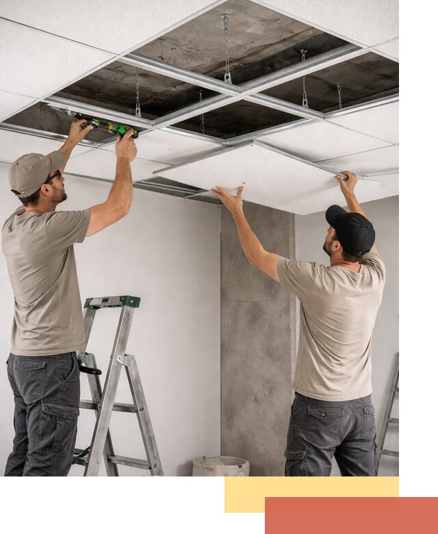 Монтаж потолка Армстронг под ключ в Сосновоборске