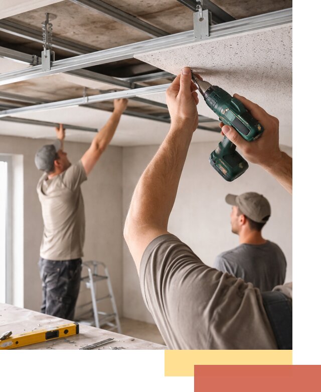 Монтаж акустического потолка в Сосновоборске под ключ