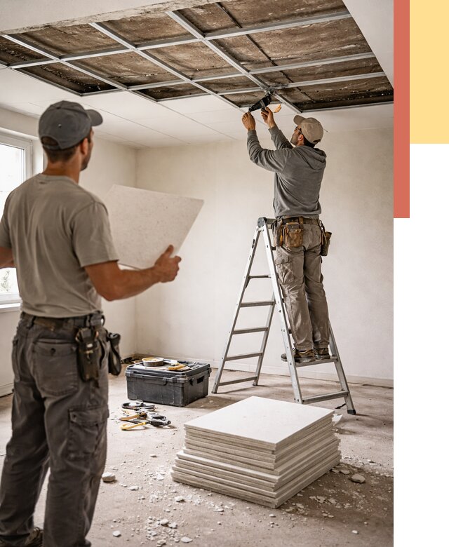Замена плит подвесного потолка в Сосновоборске от 1810 руб. быстро и недорого | ОТДЕЛОЧНИК-Ссб
