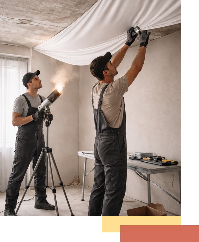 Установка натяжного потолка под ключ в Сосновоборске