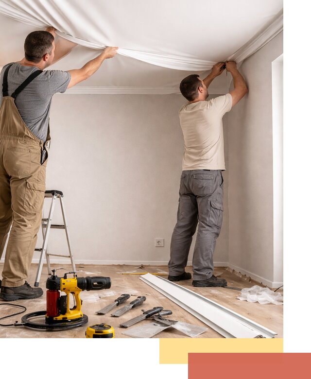 Монтаж ПВХ натяжного потолка в Сосновоборске качественно и быстро