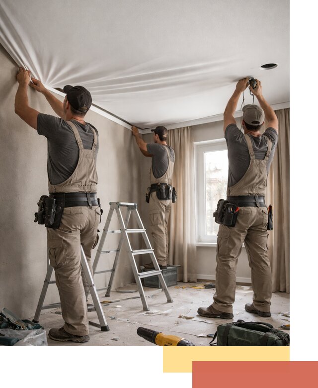 Монтаж матового натяжного потолка в Сосновоборске качественно и быстро