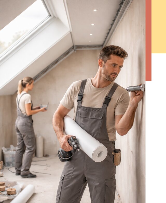 Монтаж натяжного потолка на мансарде в Сосновоборске от 3621 руб. | ОТДЕЛОЧНИК-Ссб