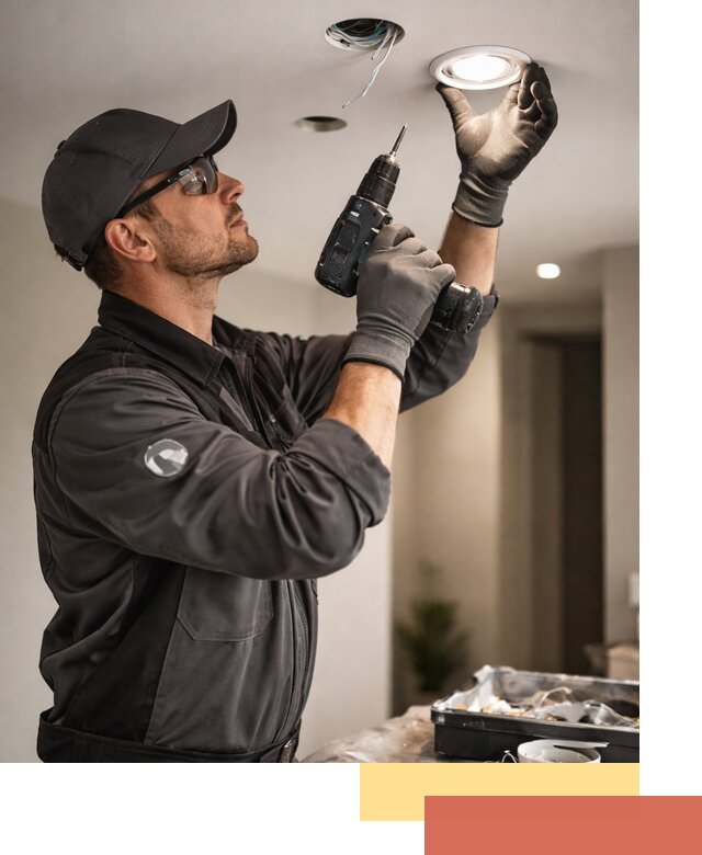 Установка точечных светильников в натяжной потолок в Сосновоборске