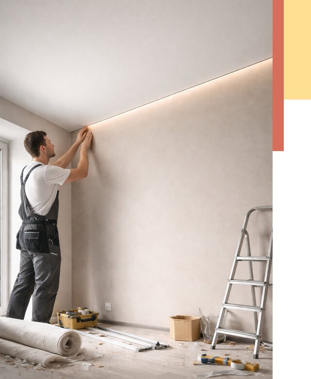 Теневые натяжные потолки в Сосновоборске от 8483 руб. под ключ | ОТДЕЛОЧНИК-Ссб