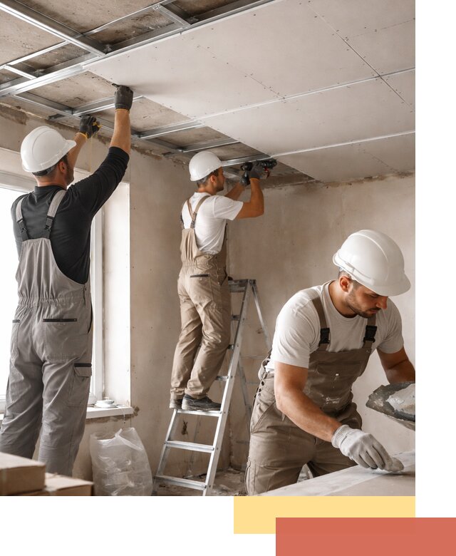 Одноуровневый потолок из гипсокартона в Сосновоборске — монтаж и отделка