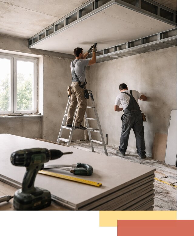 Двухуровневый потолок из гипсокартона в Сосновоборске