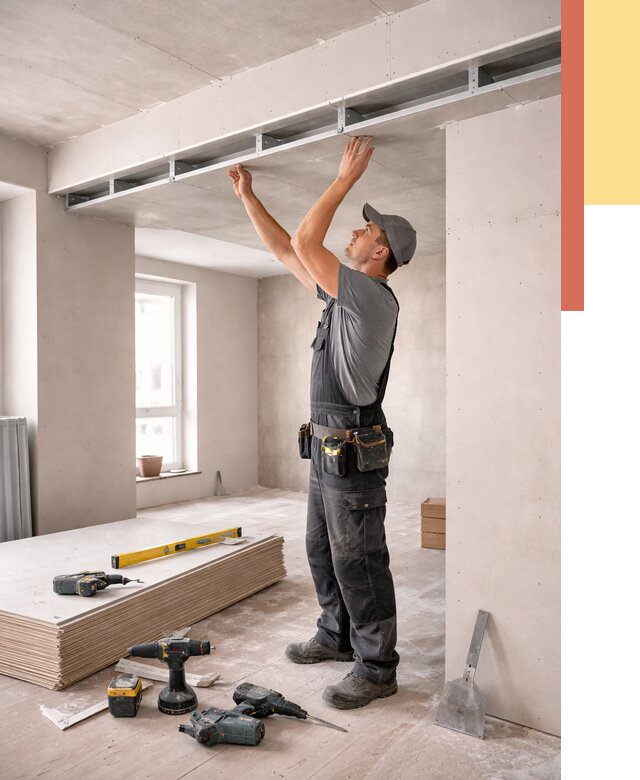 Потолок из гипсокартона с нишей в Сосновоборске от 1293 руб. под ключ | ОТДЕЛОЧНИК-Ссб