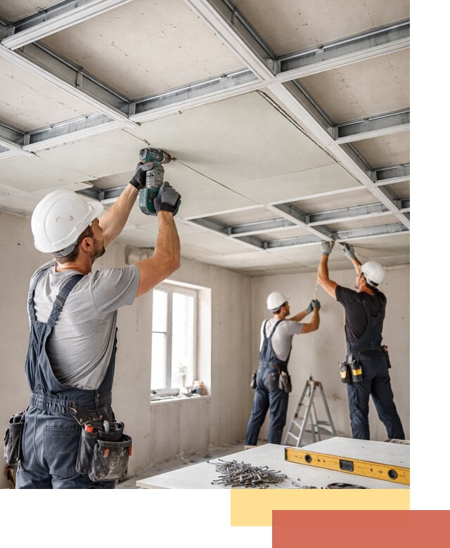 Кессонный потолок из гипсокартона под ключ в Сосновоборске