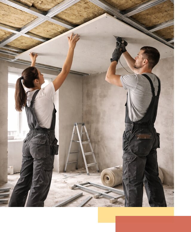 Звукоизоляция потолка из ГКЛ в Сосновоборске профессионально и надежно