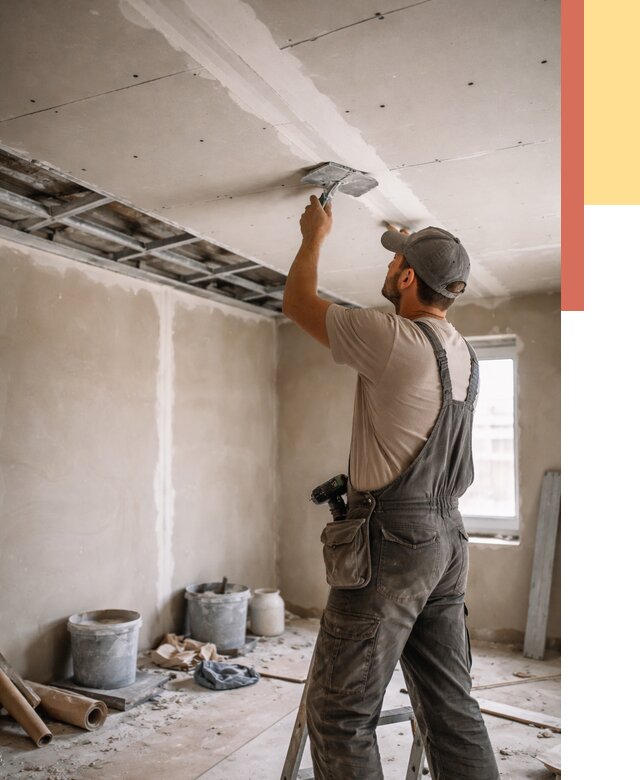 Ремонт потолка из гипсокартона в Сосновоборске от 672 руб./м² — быстро и недорого | ОТДЕЛОЧНИК-Ссб