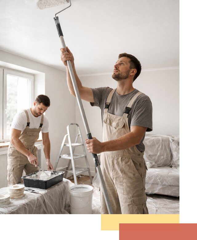 Покраска потолка водоэмульсионной краской в Сосновоборске