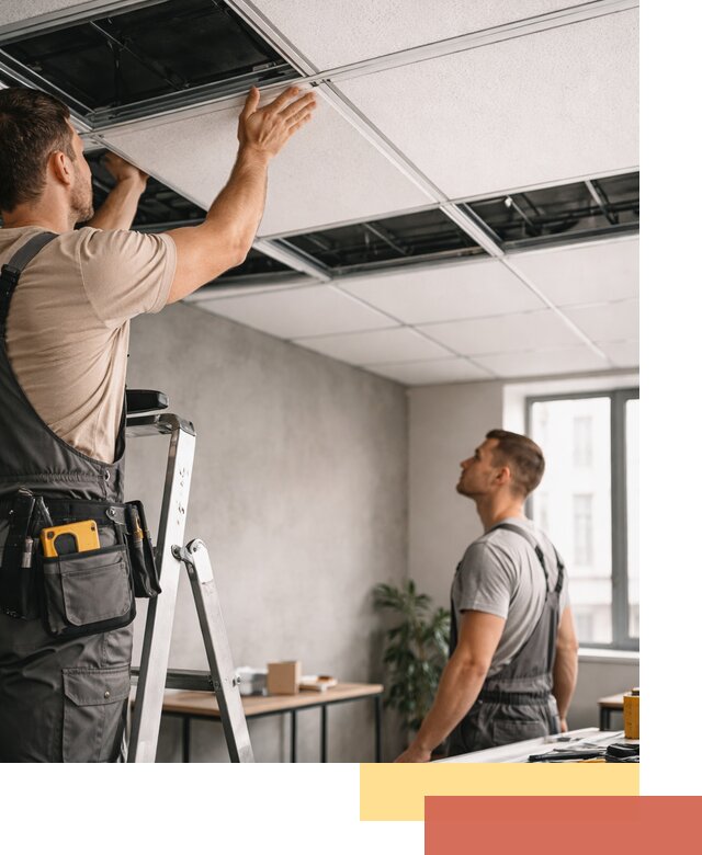 Монтаж потолочной плитки в Сосновоборске качественно и в срок