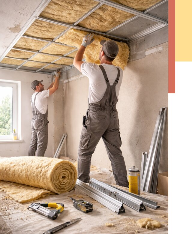 Утепление потолка в Сосновоборске от 7448 руб/м2 — недорого, быстро, под ключ | ОТДЕЛОЧНИК-Ссб