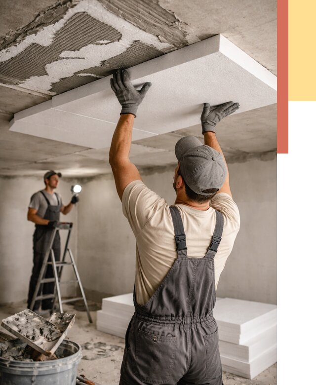 Утепление потолка пенопластом в Сосновоборске от 4655 руб/м2 — недорого и быстро | ОТДЕЛОЧНИК-Ссб